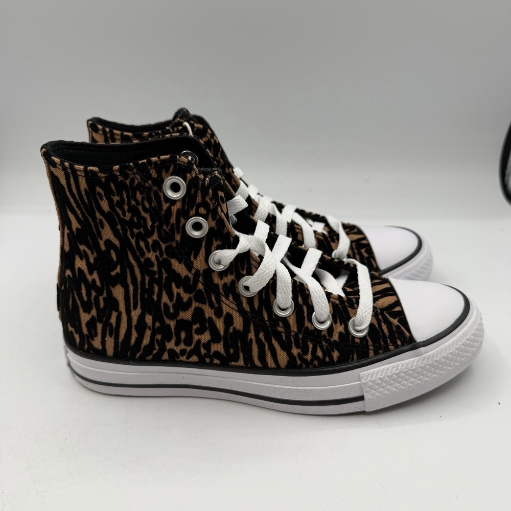Converse Chuck Taylor All Star HI Top Shoes Womens Sz 6 Leopard Sneakers A17948F - Picture 2 of 10